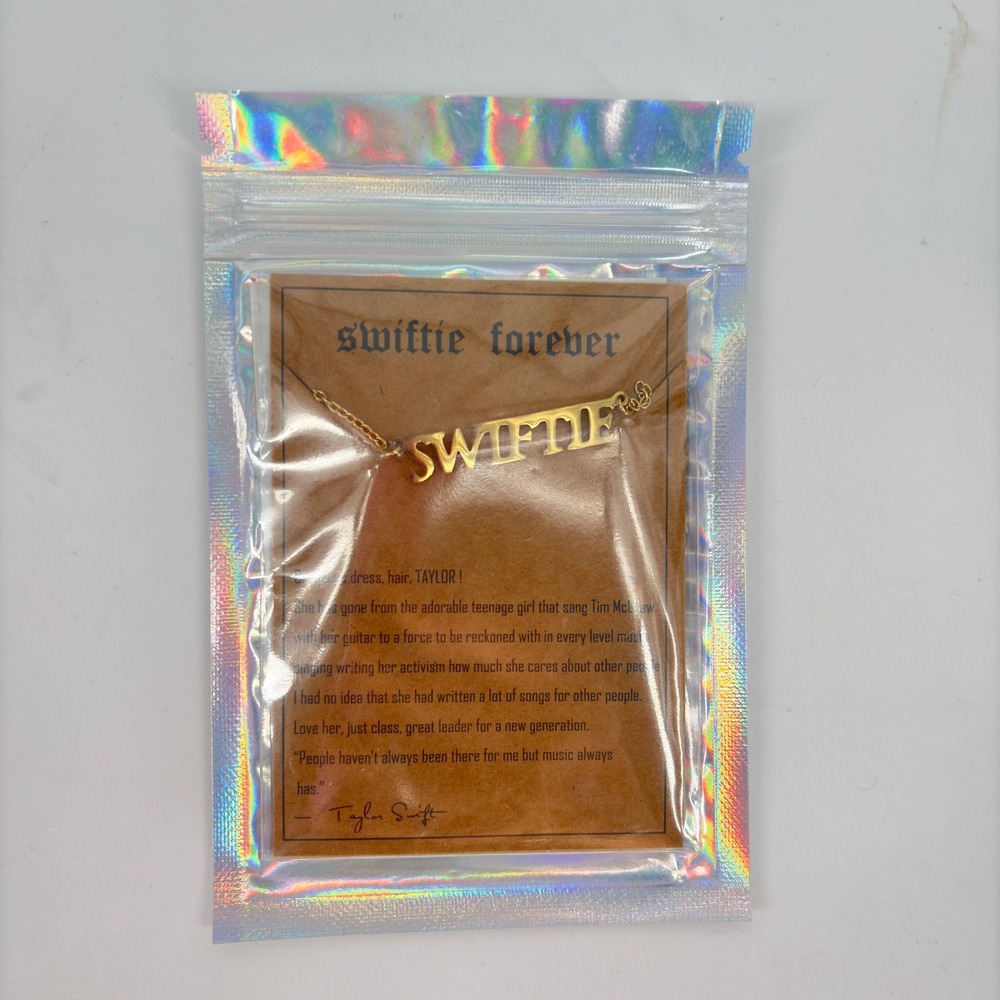 Swiftie Forever Gold Necklace Taylor‎ Swift Eras Music Concert Fan Gift